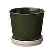 KLOTLÖNN plant pot with saucer