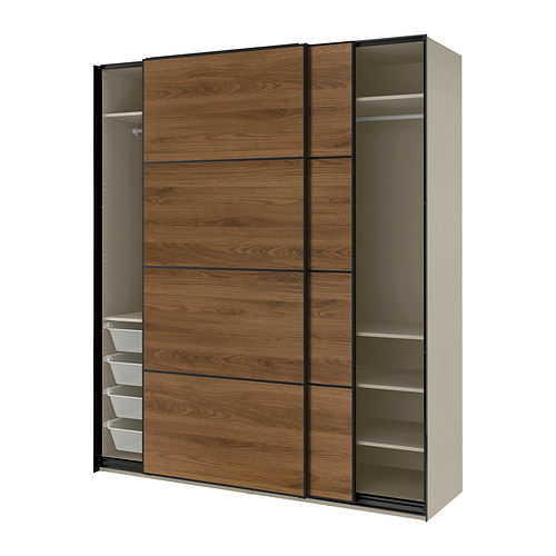 PAX/MEHAMN wardrobe with sliding doors