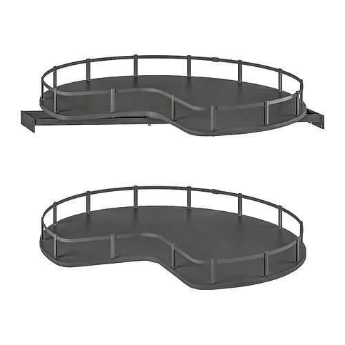 UTRUSTA stūra skapja grozāmais plaukts