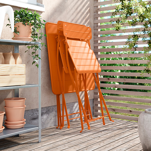 SUNDSÖ, table and 2 folding chairs