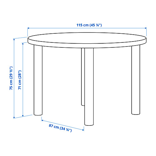 LYCKAN/STOCKHOLM 2025 stalas ir 4 kėdės