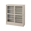 HAVSTA glass-door cabinet with plinth