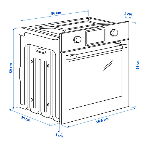STENABY духовка с конвекцией и комбин паром