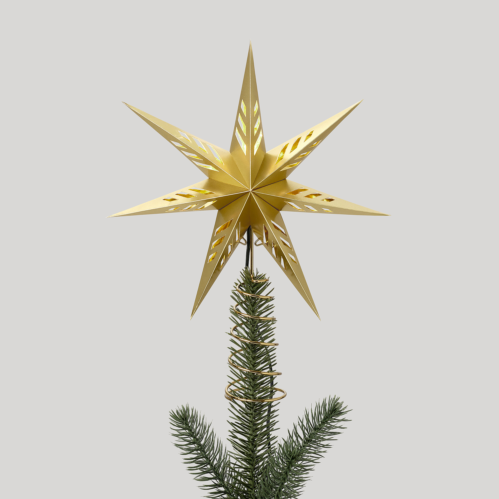 STRÅLA LED tree topper star batteryoperated goldcolour IKEA Eesti