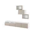 BESTÅ TV storage combination/glass doors
