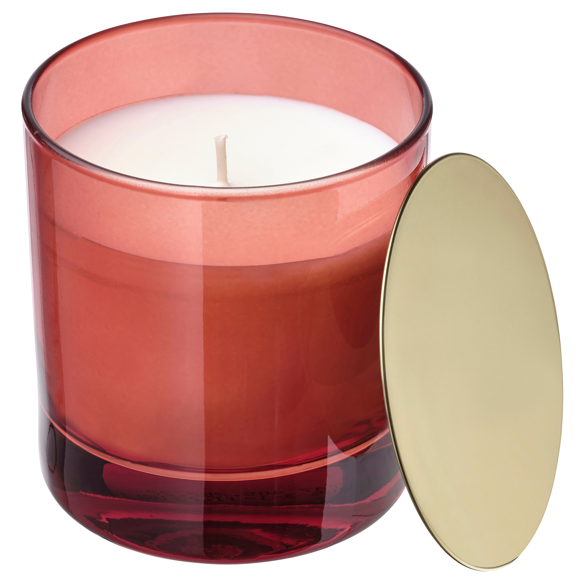 VINTERFINT scented candle in glass with lid Orange and clove/red 40 hr