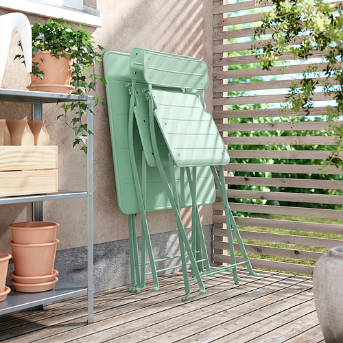 SUNDSÖ, table and 2 folding chairs