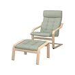 White stained oak veneer/gunnared light green