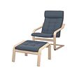 POÄNG armchair and footstool