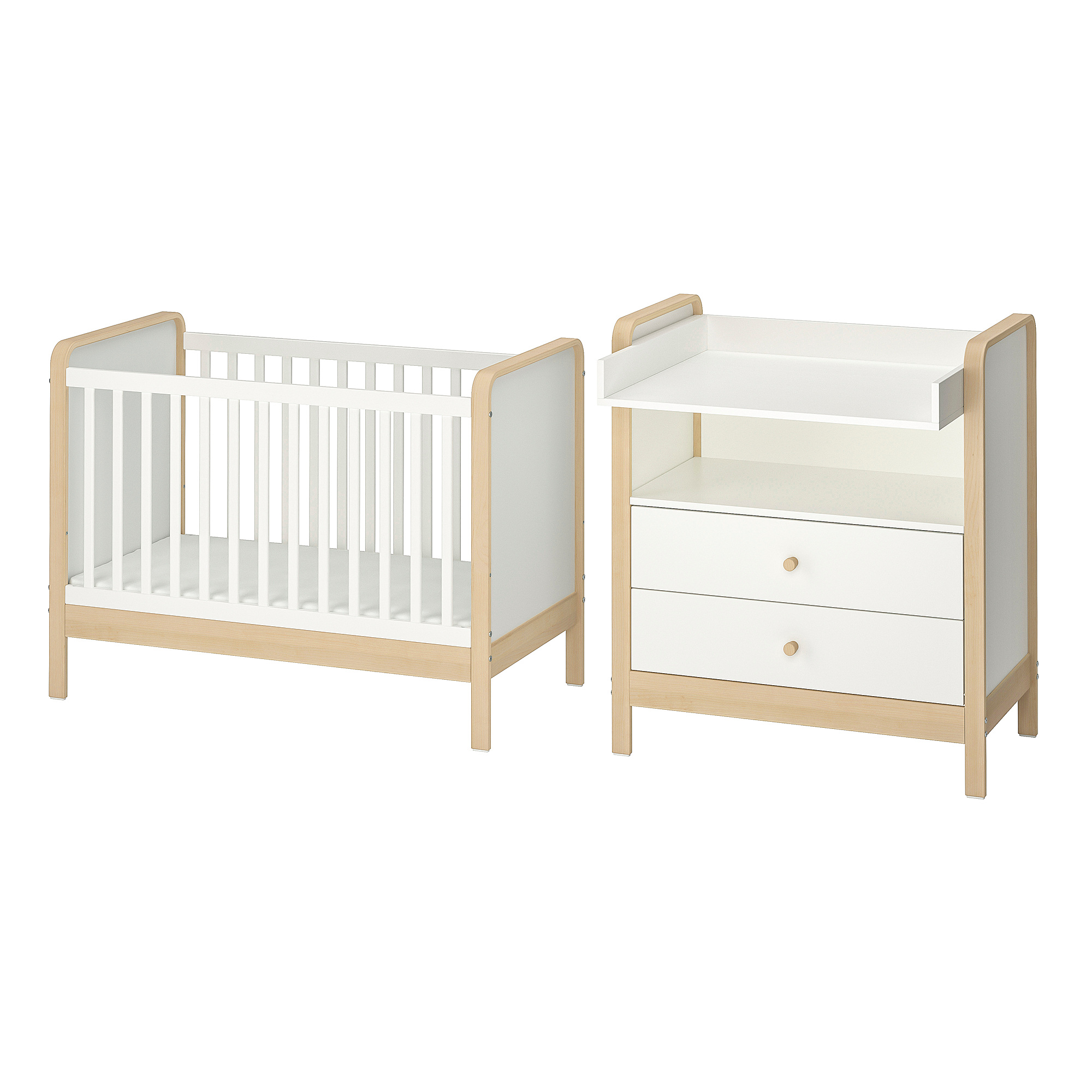 ÄLSKVÄRD 2-piece baby furniture set birch/white IKEA Eesti