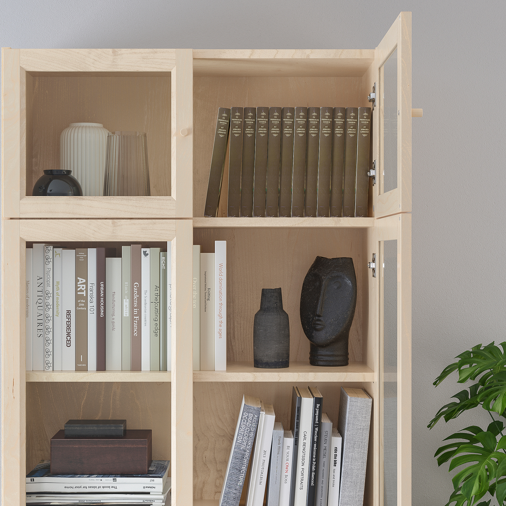 BILLY/OXBERG bookcase birch veneer 80x30x237 cm IKEA Lietuva