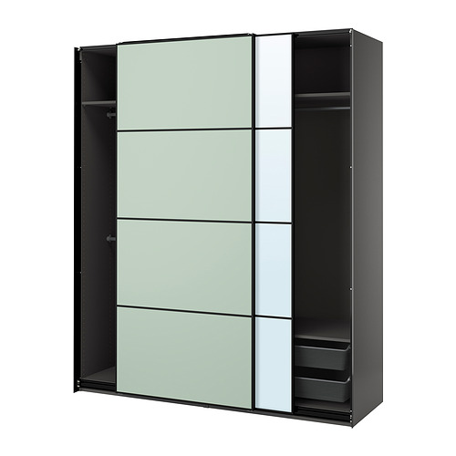 PAX/MEHAMN/AULI wardrobe with sliding doors