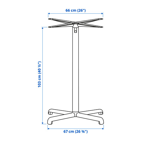 STENSELE ножка на крестообразной опоре