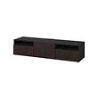 Black-brown hedeviken/dark brown stained oak veneer (+56€)