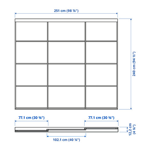 AULI/SKYTTA sliding door combination