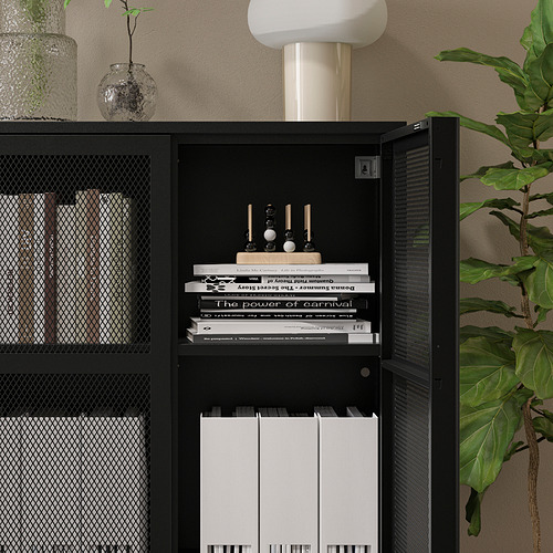 IVAR with doors black mesh 80x83 cm IKEA Eesti