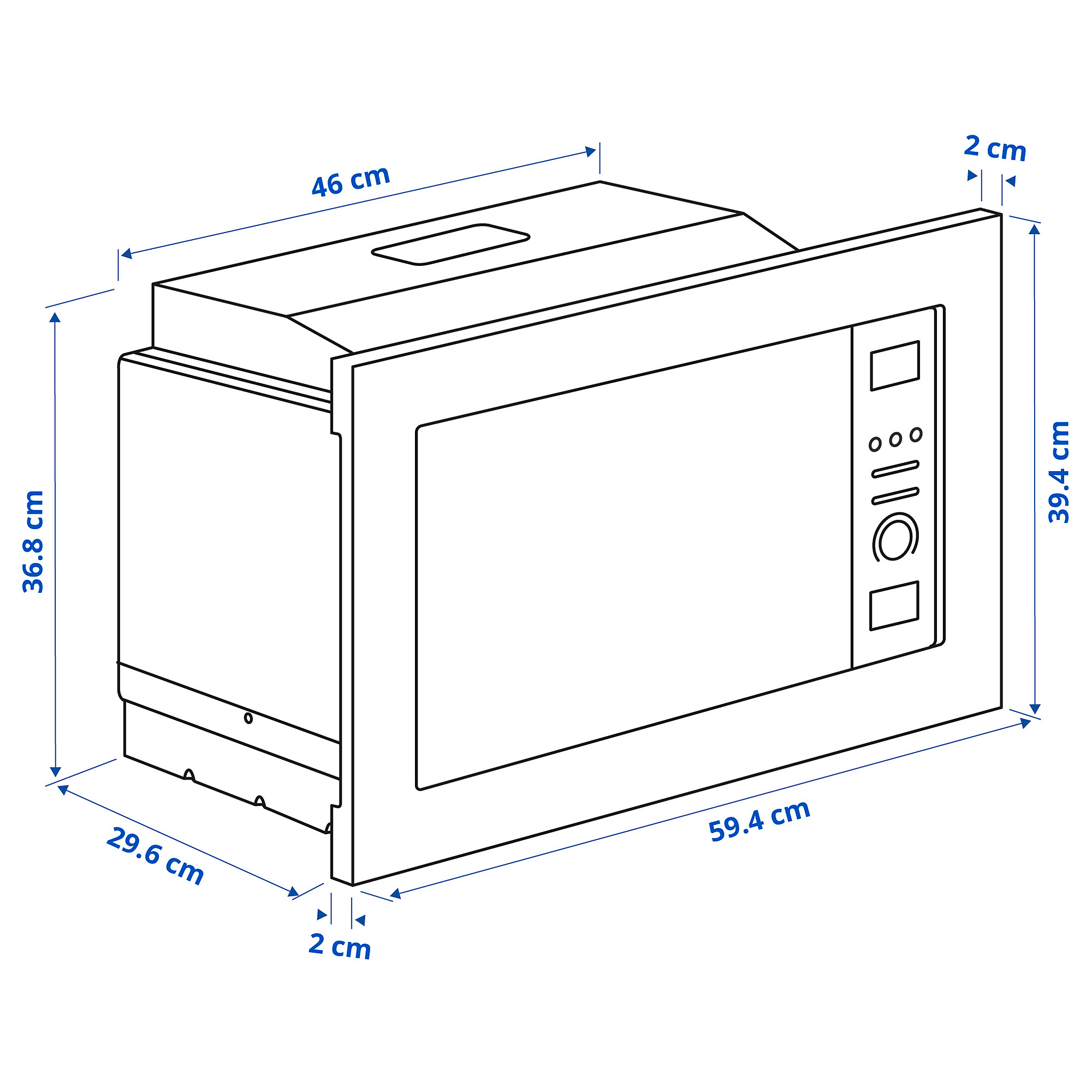 VÄRMD microwave oven black IKEA Latvija