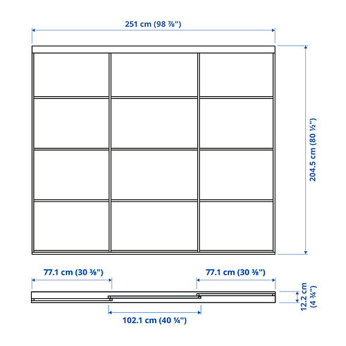 AULI/SKYTTA дверь раздвижная, комбинация