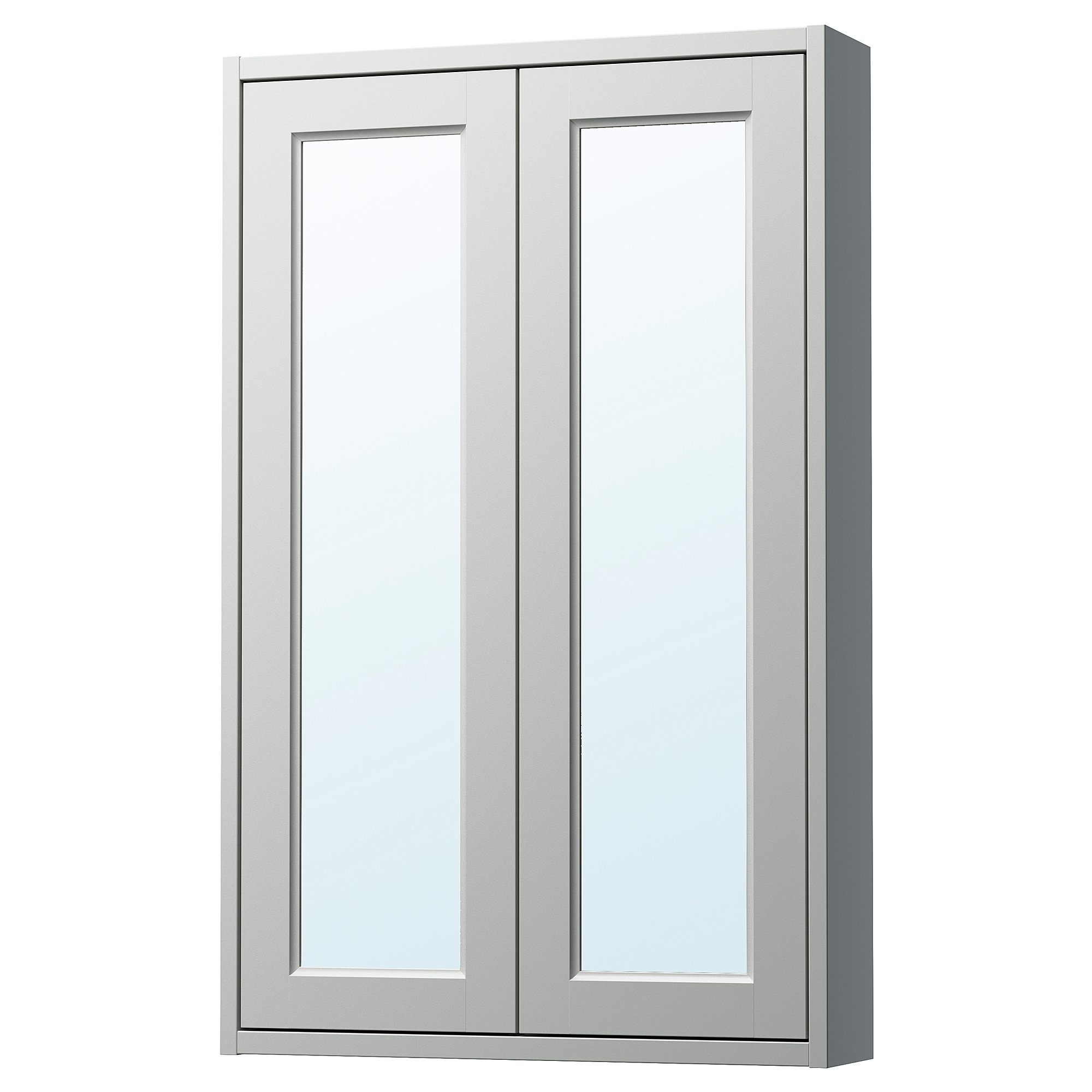 TÄNNFORSEN mirror with doors light grey 60x15x95 cm IKEA Latvija