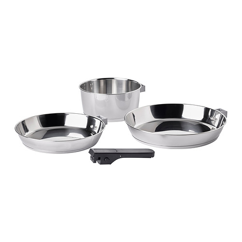 SLÄTROCKA набор кухонной посуды/съемная ручка