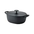 Enamelled cast iron matt/black