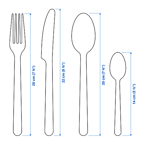 IKEA 365+ 24 dalių stalo įrankių rinkinys
