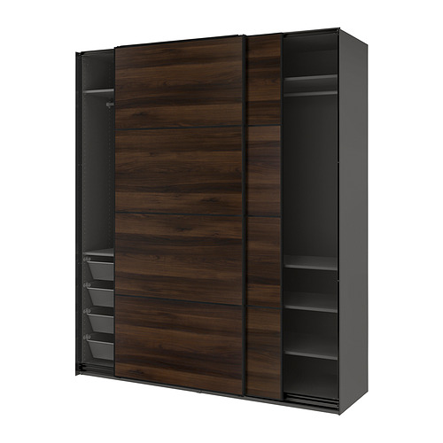 PAX/MEHAMN, wardrobe with sliding doors