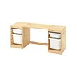 TROFAST desk with storage boxes