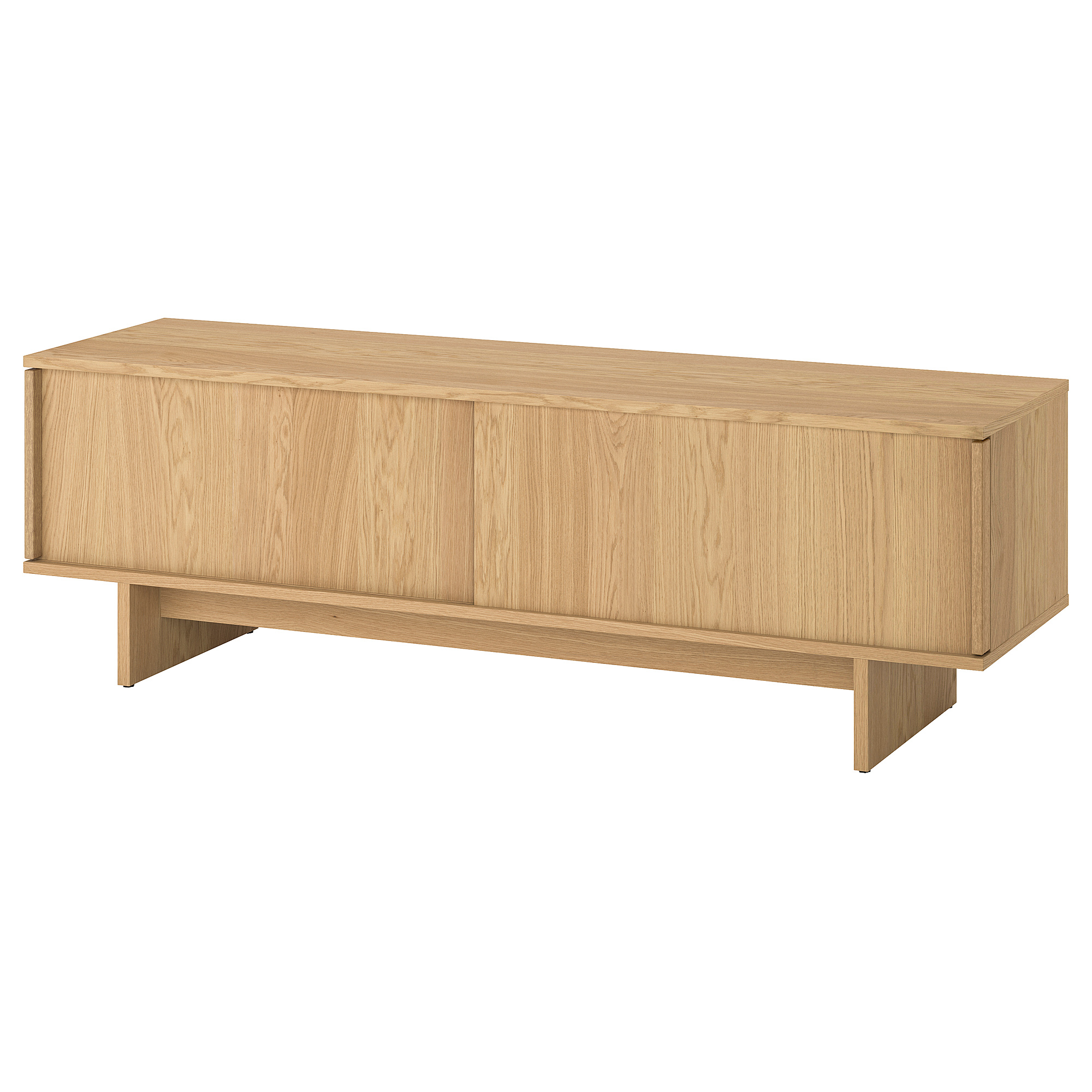 STOCKHOLM 2025 TV bench with sliding doors oak veneer | IKEA