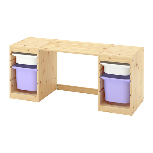 TROFAST, rašomasis stalas su dėžėmis