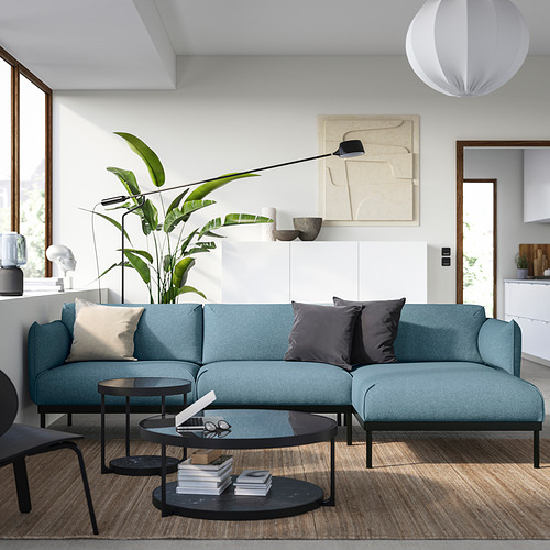 ÄPPLARYD, trivietė sofa su gulimuoju foteliu
