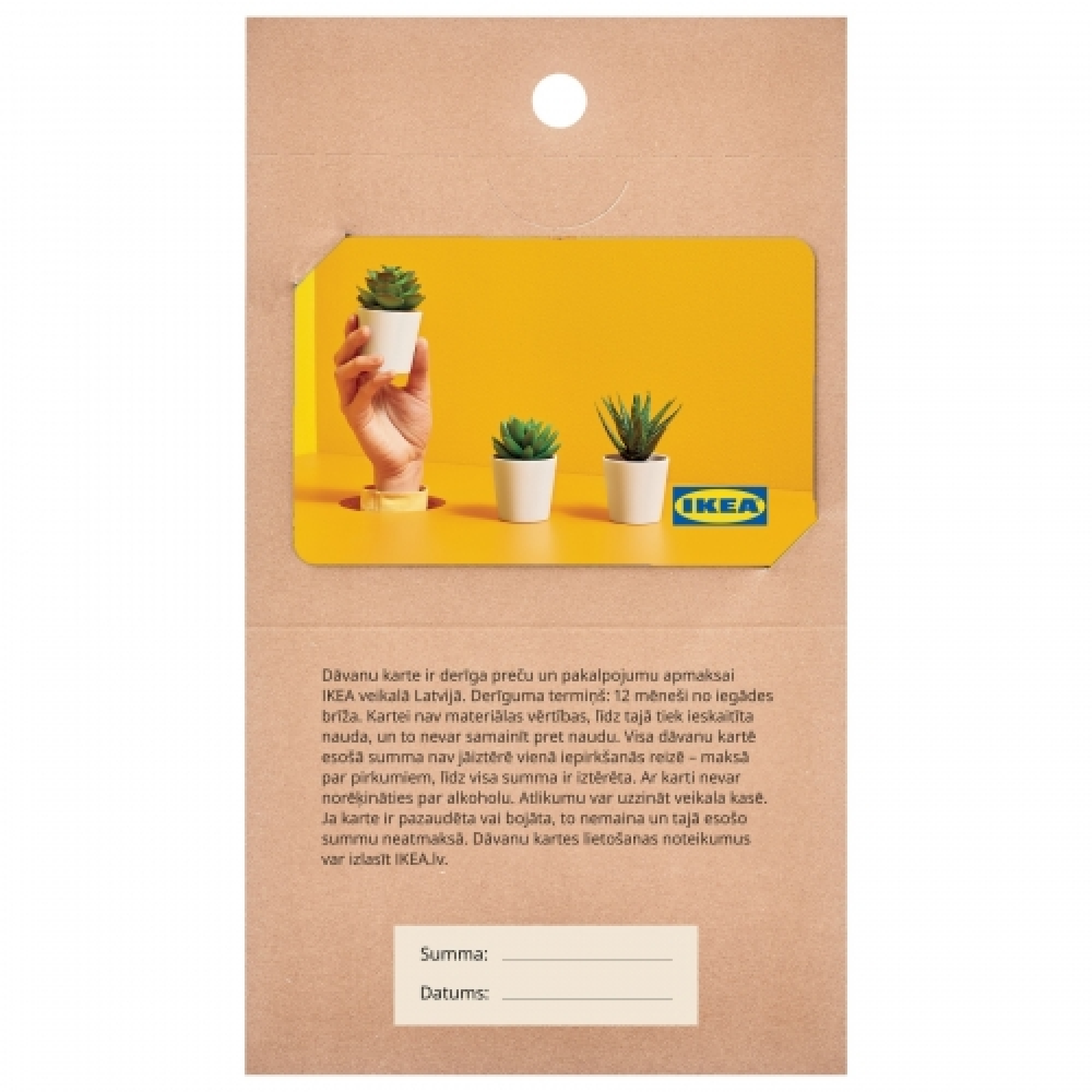 Dāvanu karte Gift card IKEA Latvija