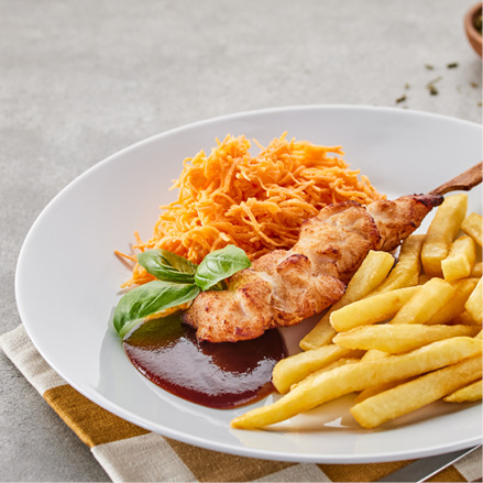 Švediško restorano patiekalas: Vištienos vėrinukas