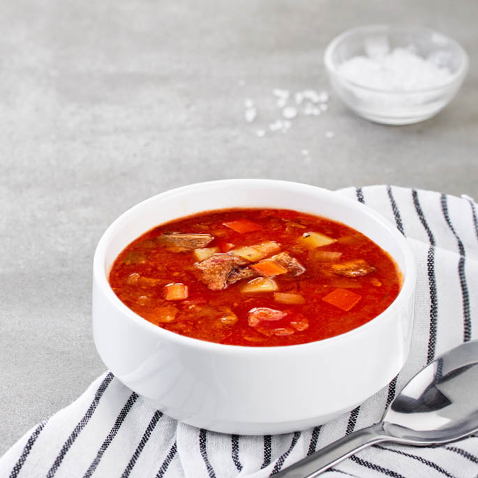 Švediško restorano patiekalas: Šefo sriuba – guliašo