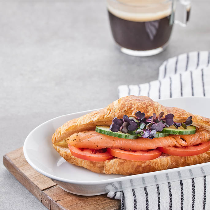 Dish at the Swedish Restaurant: Grilled salmon salad