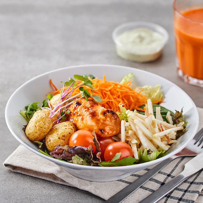 Dish at the Swedish Restaurant: Grilled salmon salad