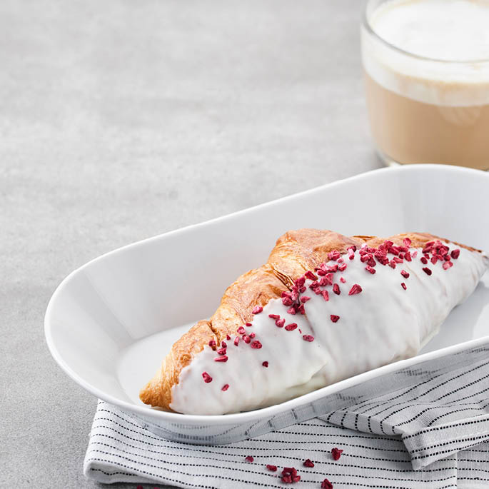 Dish at the Swedish Restaurant: Croissant with salted caramel filling