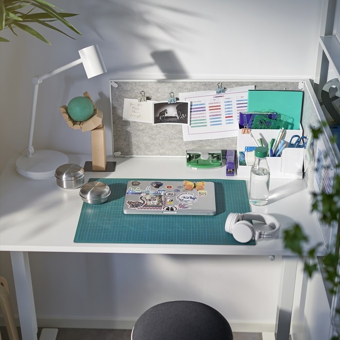 LÄRANDE Desk with pull-out storage unit, white, 120x58 cm - IKEA