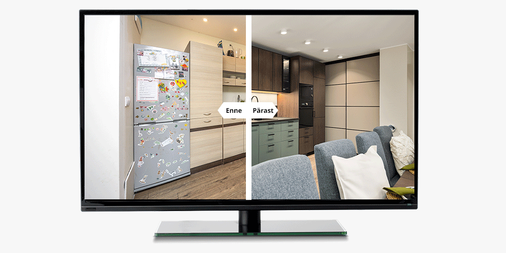 Selle ruumivärskenduse enne ja pärast pildid.