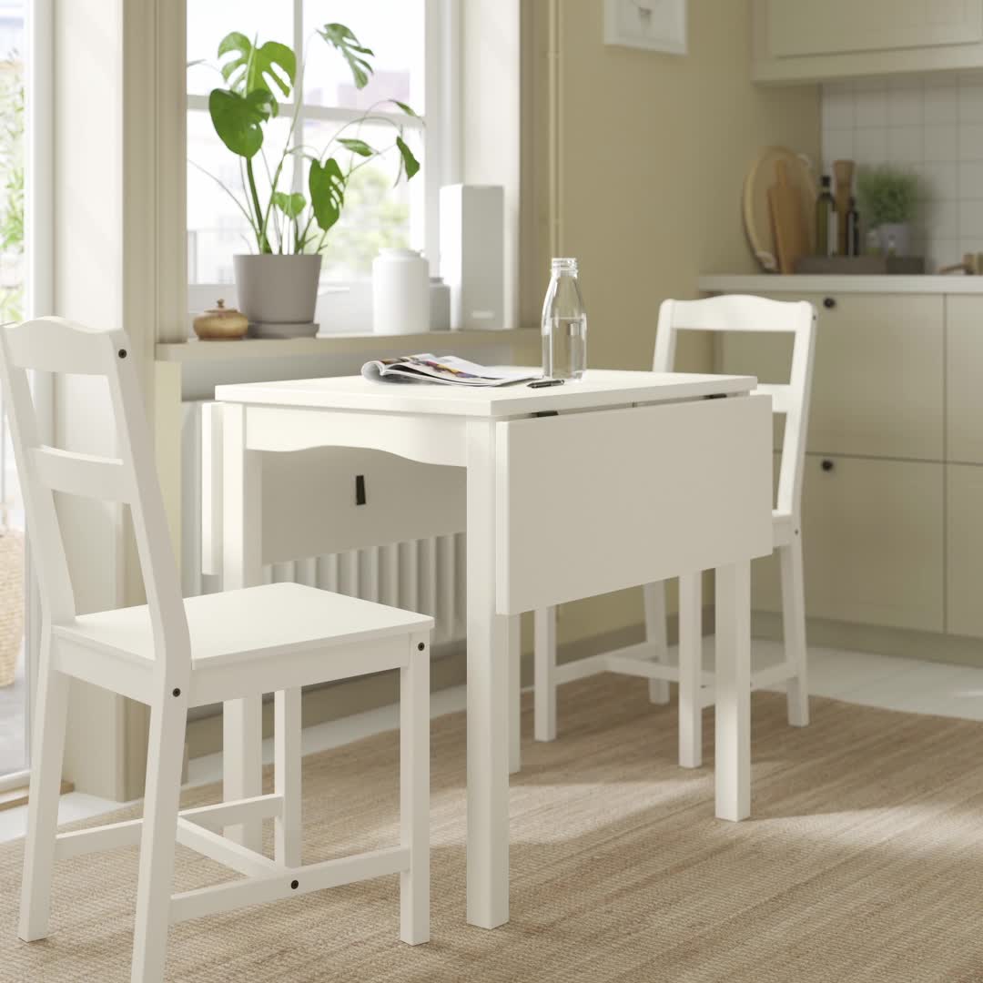 HAUGA drop-leaf table white | IKEA Lietuva