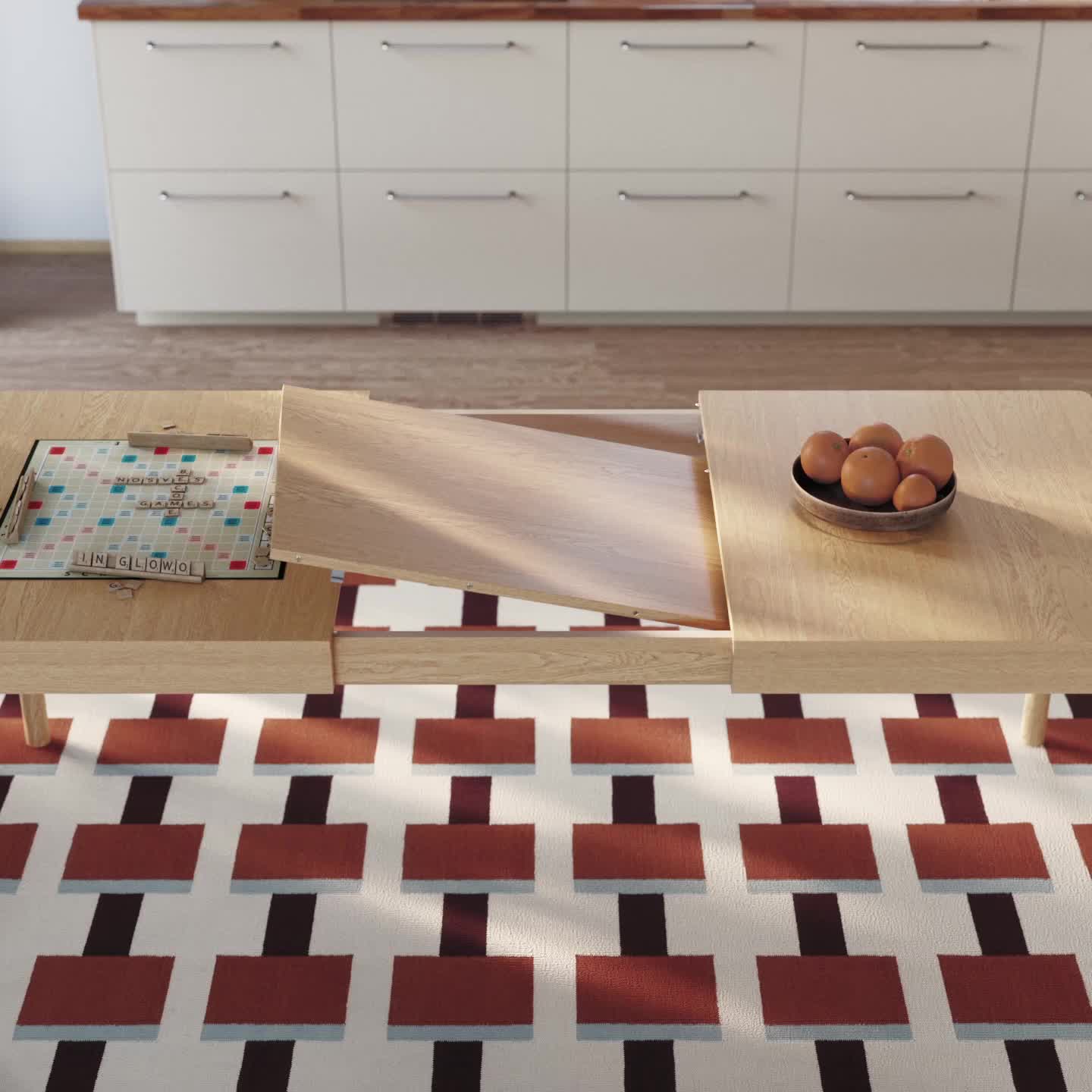 TONSTAD ištraukiamasis stalas ąžuolo lukštas | IKEA Lietuva